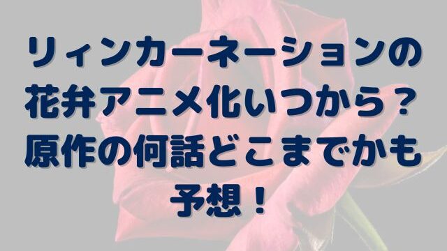 リィンカーネーションの花弁　アニメ化　いつから　原作　何話　どこまで